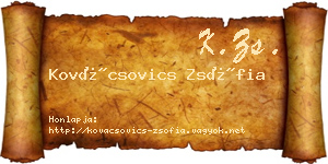 Kovácsovics Zsófia névjegykártya